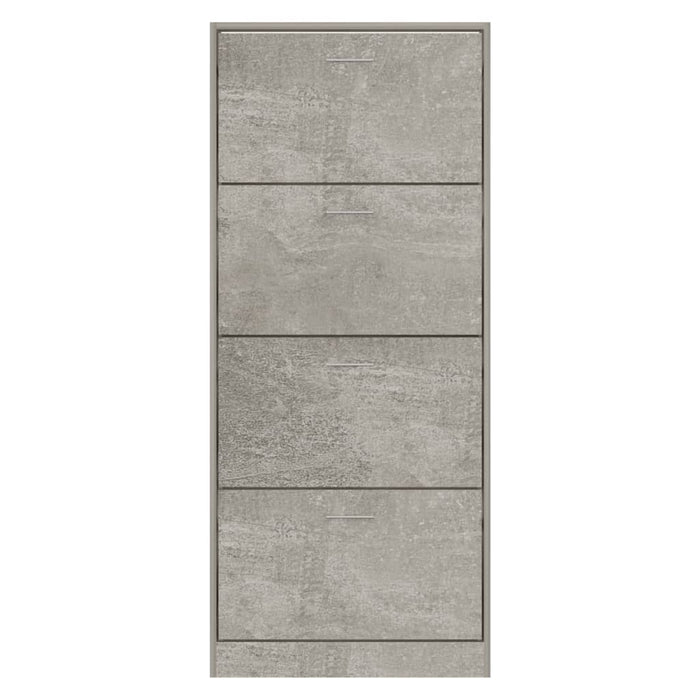 Scarpiera Grigio Cemento 63x24x147 cm in Legno Multistrato 342545