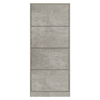 Scarpiera Grigio Cemento 63x24x147 cm in Legno Multistrato 342545