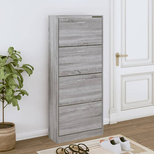Scarpiera Grigio Sonoma 63x24x147 cm in Legno Multistrato 342548