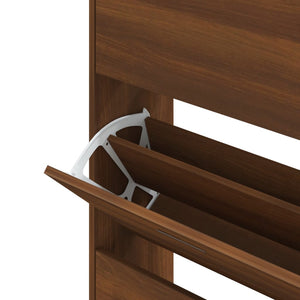 Scarpiera Rovere Marrone 63x24x147 cm in Legno Multistrato 342549