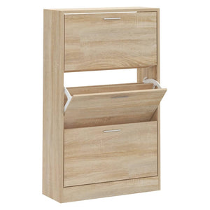 Scarpiera scarpiera mobile contenitore ingresso corridoio soggiorno Sonoma 63 x 24 x 103 cm legno ingegnerizzato marrone 02_0021721