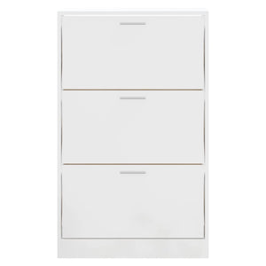 Scarpiera scarpiera mobile contenitore ingresso corridoio soggiorno lucido 63 x 24 x 103 cm legno ingegnerizzato bianco 02_0021310