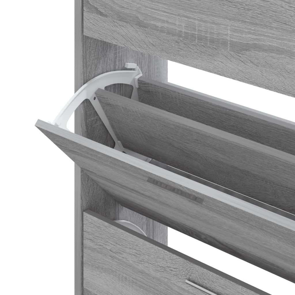 vidaXL Scarpiera Grigio Sonoma 63x24x103 cm in Legno Multistrato