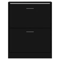 Scarpiera Nera 63x24x81 cm in Legno Multistrato