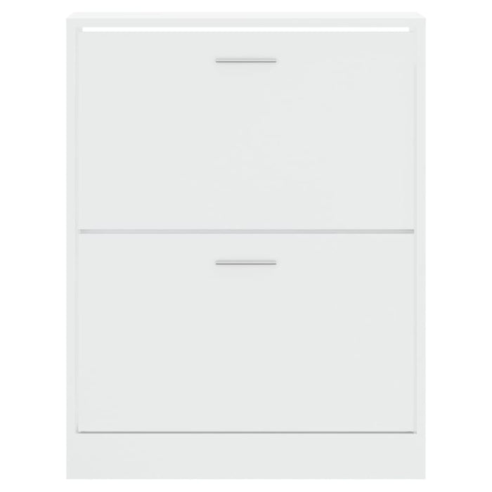 Scarpiera Bianco Lucido 63x24x81 cm in Legno Multistrato 342560