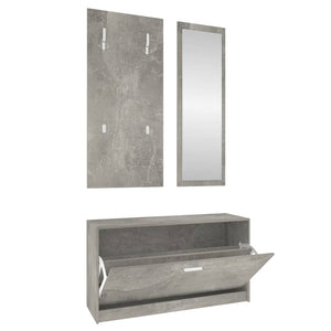 Set Scarpiere 3 in 1 Grigio cemento in Legno Multistrato 342573