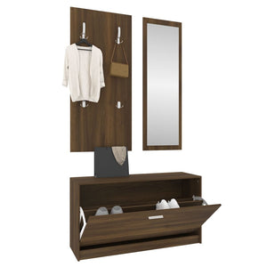Set Scarpiere 3 in 1 rovere marrone in Legno Multistrato 342576