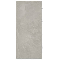 Credenza con 4 Cassetti 60x30,5x71 cm Grigio cemento 342578