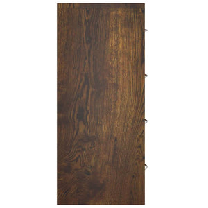 Credenza con 4 Cassetti-Buffet 60x30,5x71 cm Rovere fumo