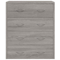 Credenza con 4 Cassetti 60x30,5x71 cm Grigio sonoma 342581
