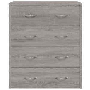Credenza con 4 Cassetti 60x30,5x71 cm Grigio sonoma 342581