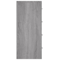 Credenza con 4 Cassetti 60x30,5x71 cm Grigio sonoma 342581