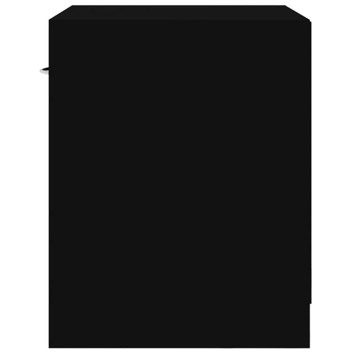 Comodini 2 pz con Cassetto Neri 342583