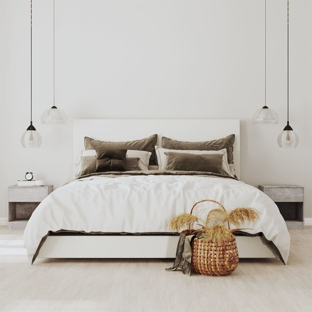 Comodini 2 pz con Cassetto Grigio Cemento cod mxl 30067