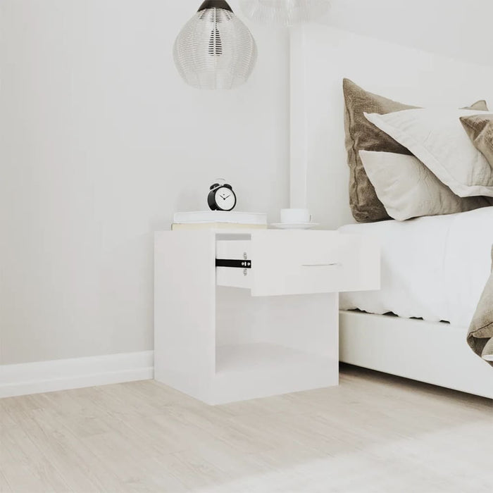 Comodini 2 pz con Cassetto in Bianco Lucido cod mxl 30394