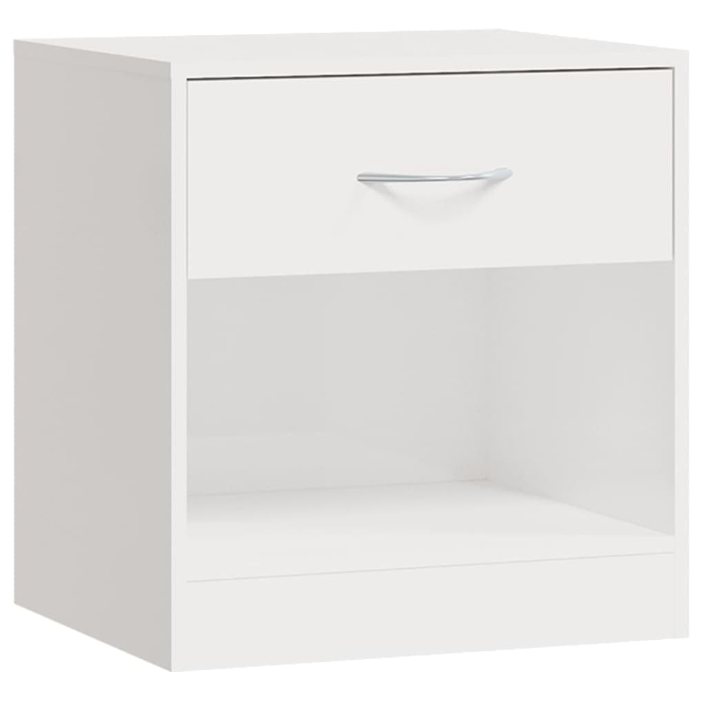 Comodini 2 pz con Cassetto in Bianco Lucido cod mxl 30394
