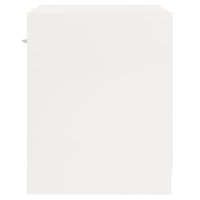 Comodini 2 pz con Cassetto in Bianco Lucido 342585