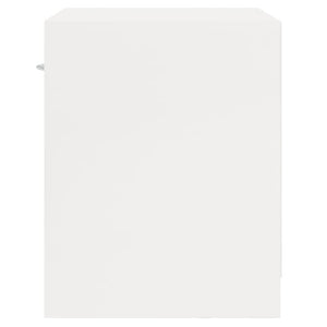 Comodini 2 pz con Cassetto in Bianco Lucido 342585