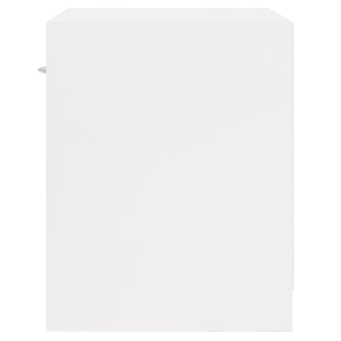 Comodini 2 pz con Cassetto in Bianco Lucido 342585