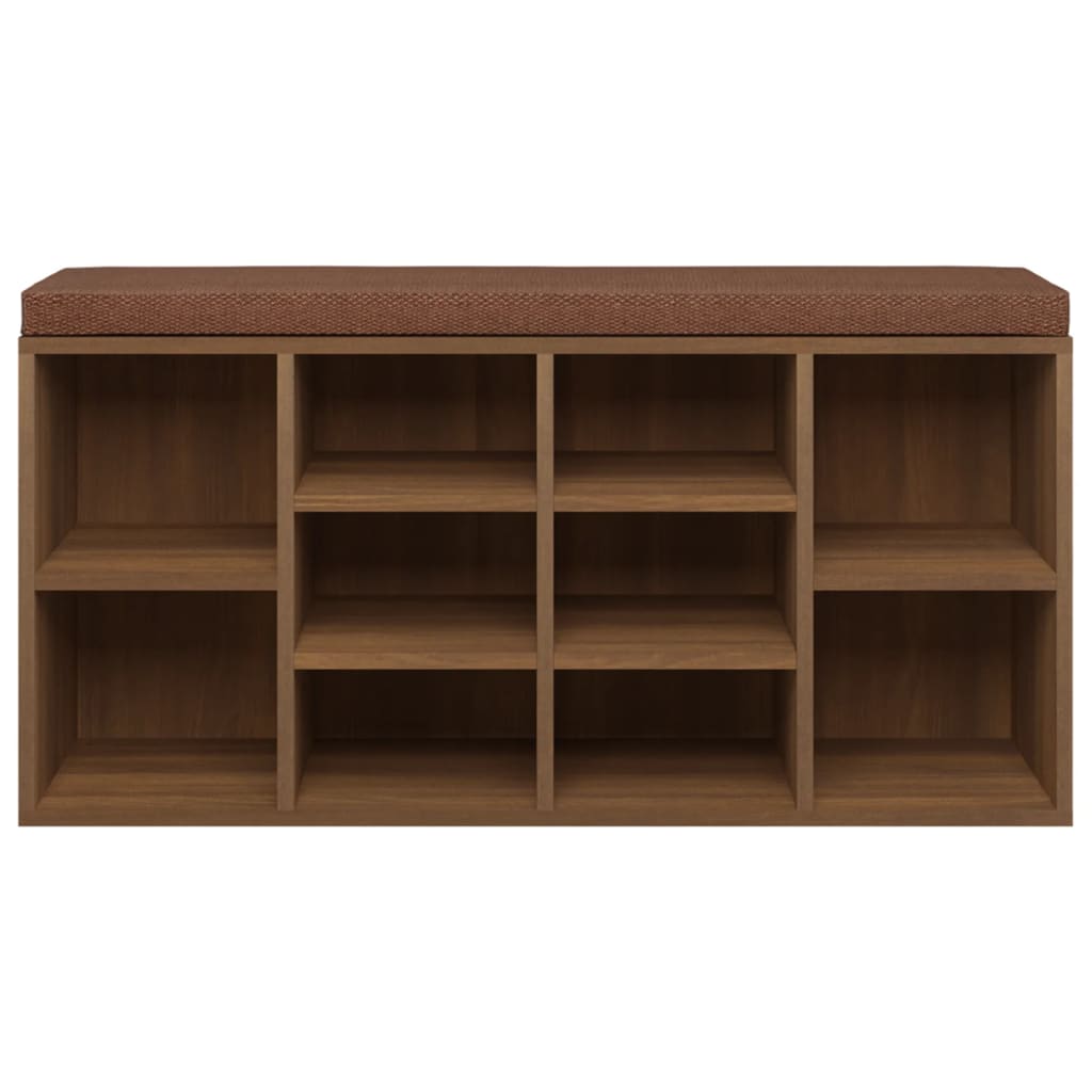 Scarpiera Rovere Marrone 103x30x48 cm in Legno Multistrato 342614