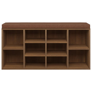 Scarpiera Rovere Marrone 103x30x48 cm in Legno Multistrato 342614