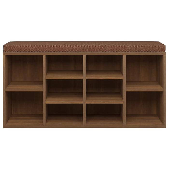 Scarpiera Rovere Marrone 103x30x48 cm in Legno Multistrato 342614