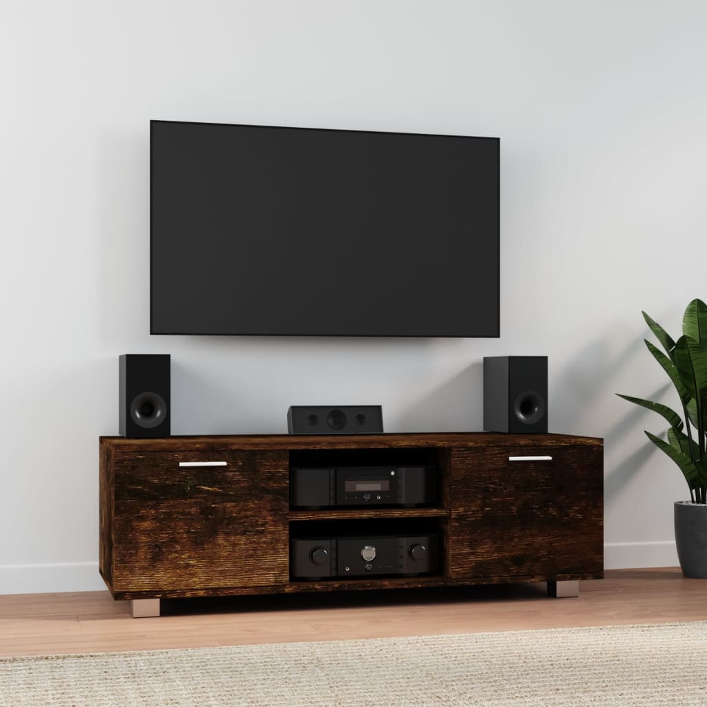 Mobile TV-Credenza per TV-Console TV Rovere Fumo 120x40,5x35 cm in Legno Multistrato