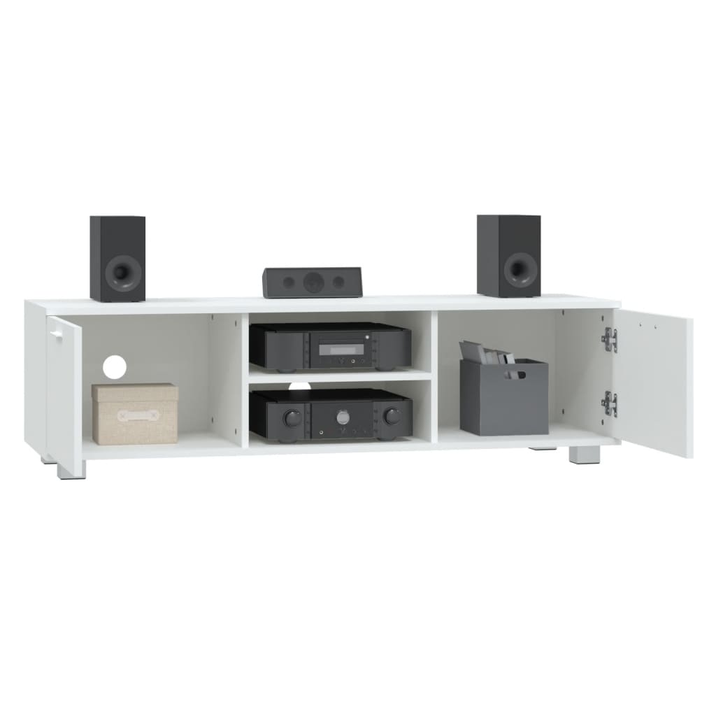 Mobile Porta TV-Mobile per TV-Credenza TV Bianco 140x40,5x35 cm in Legno Multistrato