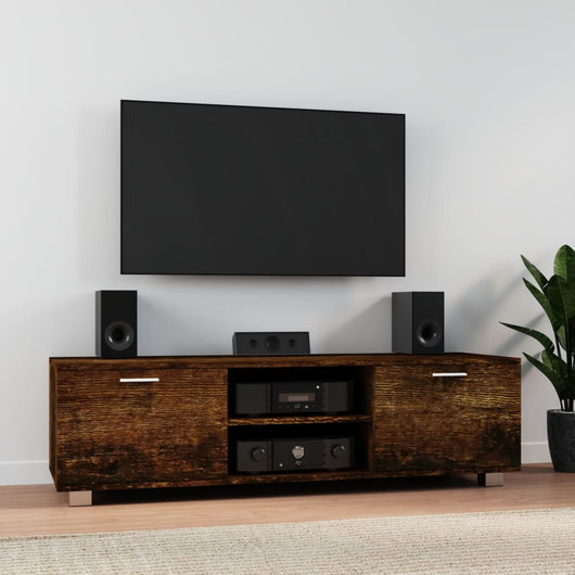 Mobile TV-Credenza per TV-Console TV Rovere Fumo 140x40,5x35 cm in Legno Multistrato