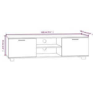 Mobile TV-Credenza TV-Console TV Grigio Sonoma 140x40,5x35 cm in Legno Multistrato