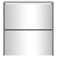 Scarpiera scarpiera mobile portaoggetti ingresso corridoio soggiorno specchio 2 livelli x sonoma 63 x 17 x 67 cm grigio 02_0021881