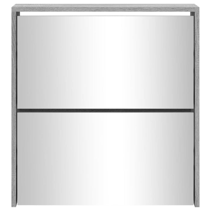 Scarpiera scarpiera mobile portaoggetti ingresso corridoio soggiorno specchio 2 livelli x sonoma 63 x 17 x 67 cm grigio 02_0021881