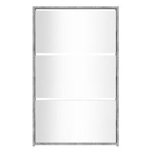 Scarpiera con Specchio a 3 Livelli Grigio sonoma 63x17x102,5 cm