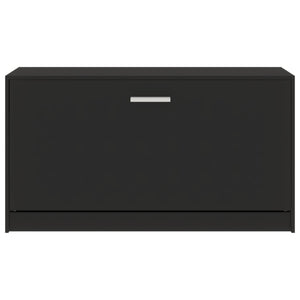 Scarpiera Nera 80x24x45 cm in Legno Multistrato