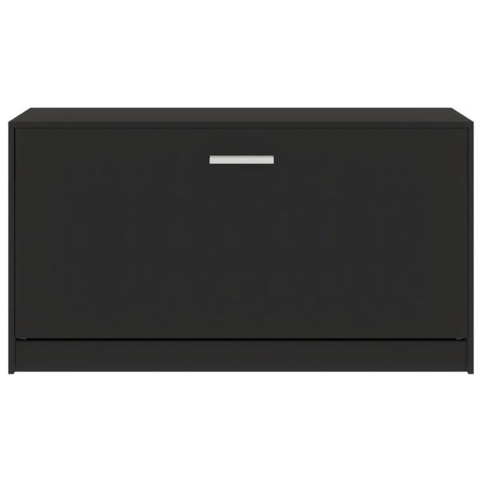Scarpiera Nera 80x24x45 cm in Legno Multistrato