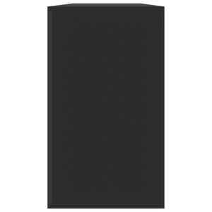 Scarpiera Nera 80x24x45 cm in Legno Multistrato