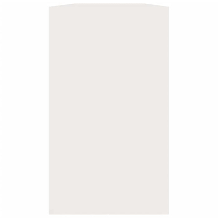 Panca Scarpiera Bianco Lucido 80x24x45 cm in Legno di Argilla 342643