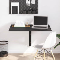 Tavolino da Parete Pieghevole Nero 110x38x75 cm in Multistratocod mxl 95525