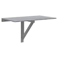 Tavolino Muro Pieghevole Grigio Sonoma 100x60x56 cm Multistrato 342651