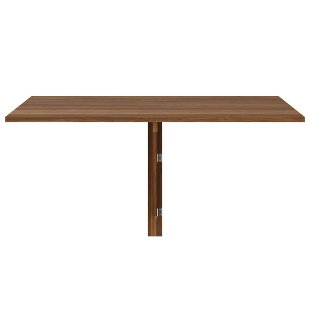 Tavolino Muro Pieghevole Rovere Marrone 100x60x56cm Multistrato 342652
