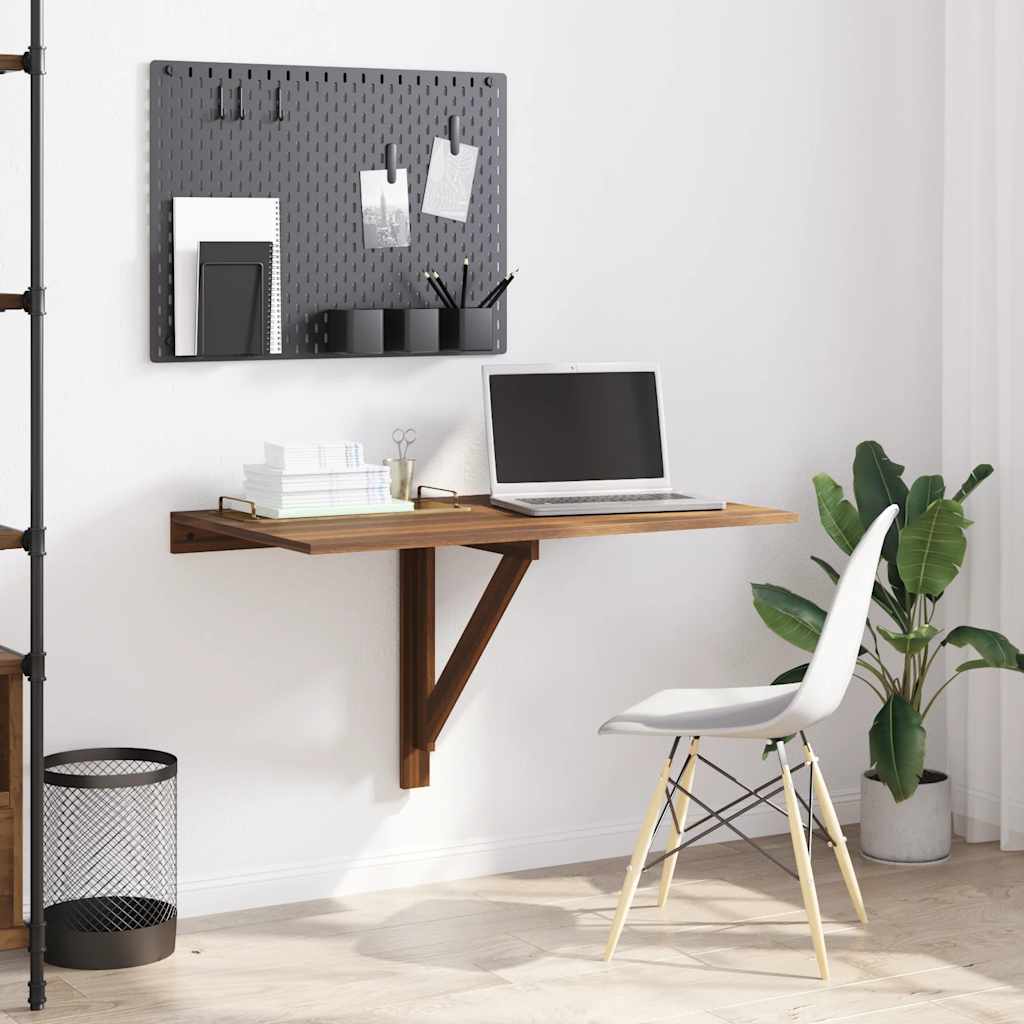 Tavolino-Tavolino da soggiorno-Tavolo Muro Pieghevole Rovere Marrone 100x60x56cm Multistrato