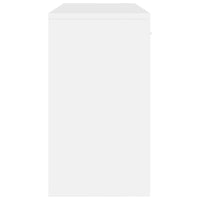 Scrivania Cassetto Bianco Lucido 100x40x73cm Legno Multistrato 342655