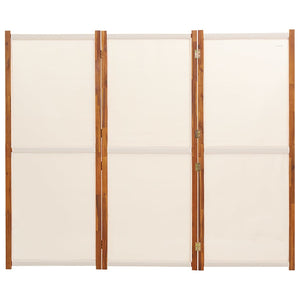 Divisorio a 3 Pannelli Bianco Crema 210x180 cm 319183