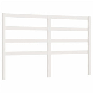 Testiera per Letto-Testata-Testiera Decorativa Bianca 126x4x100cm in Legno Massello di Pino 442501