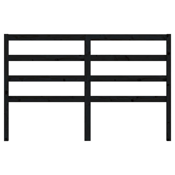Testiera per Letto Nera 166x4x100 cm in Legno Massello di Pino 817654