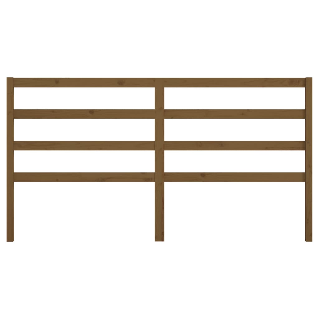 Testiera per Letto ambra 206x4x100 cm in Legno Massello di Pino 817663