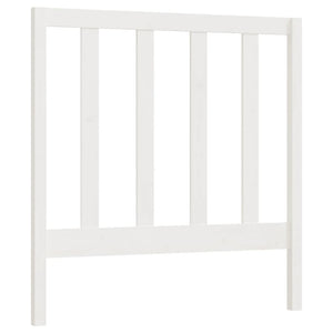Testiera per Letto Bianca 96x4x100 cm in Legno Massello di Pino 817671