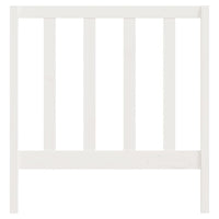 Testiera per Letto Bianca 96x4x100 cm in Legno Massello di Pino 817671