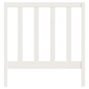 Testiera per Letto Bianca 96x4x100 cm in Legno Massello di Pino 817671