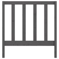 Testiera per Letto Grigia 96x4x100 cm in Legno Massello di Pino 817672